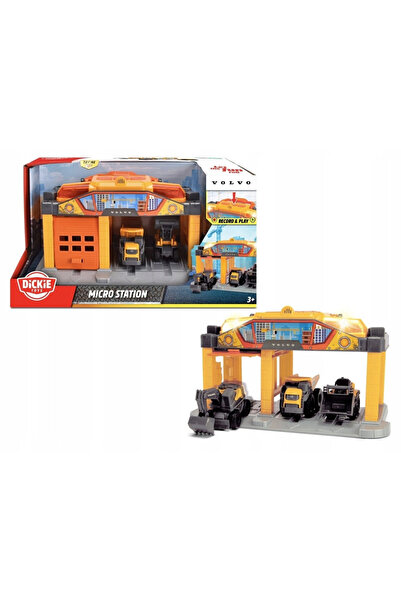 Dickie Toys Set statie de constructii Dickie, Volvo, 1:29, cu vehicule, pentr...