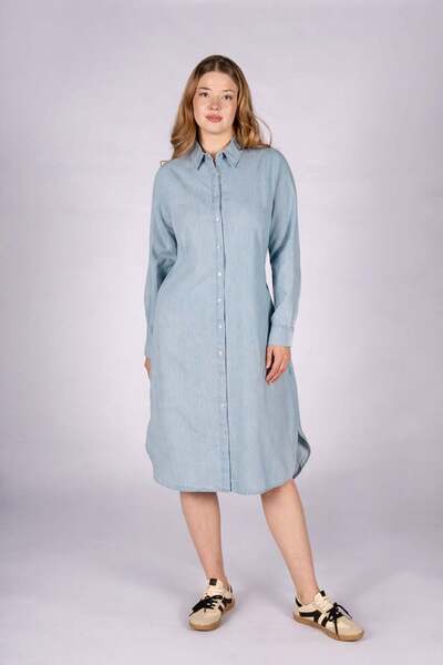 BEST OFFER Denim Breeze Tunic Light Rodeo Kadın Jean Tunik