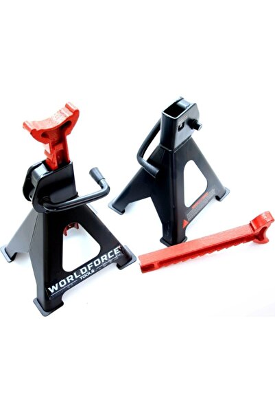 WORLDFORCE TOOLS 3 Ton 4 Ayaklı Kriko Standı Araba Araç Sehpası 2 Adet