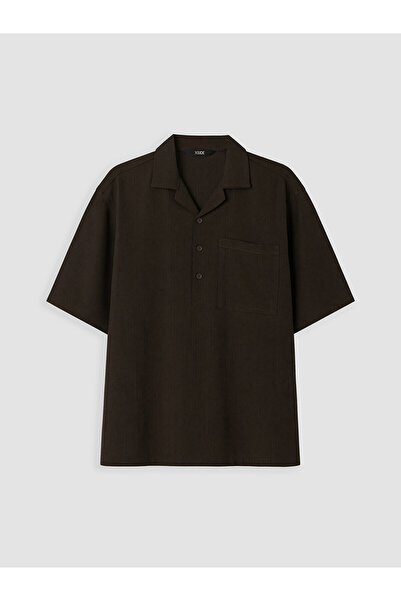 LC Waikiki Nevavm Farkıyla Relax Fit Men's Textured Shirt