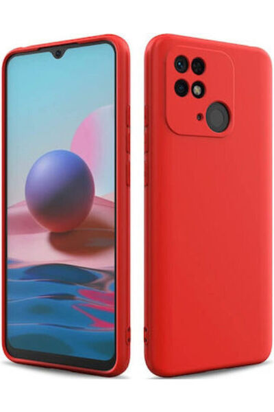 OEM Ματ Πίσω Κάλυμμα Σιλικόνης 1.2mm Κόκκινο (Redmi 10C)