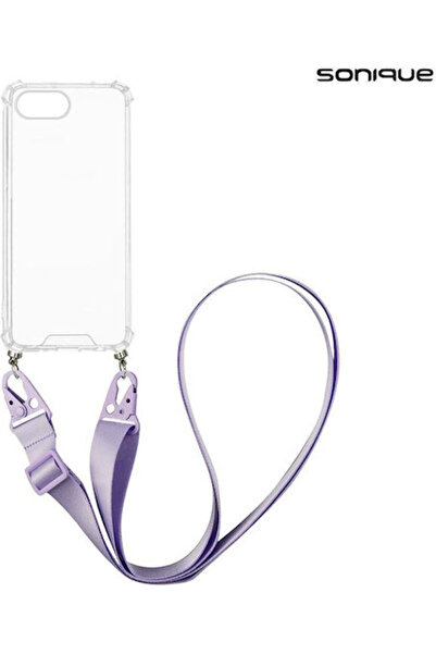 Other Θήκη Σιλικόνης με Λουράκι Sonique Armor Διαφανής για Apple iPhone 16e Λιλά