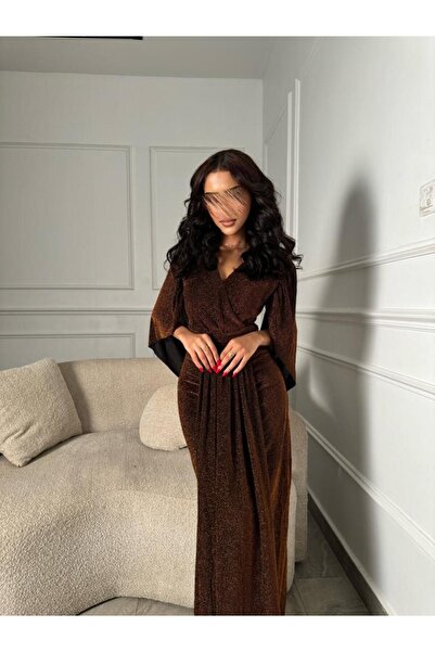 it's Mine Shiny Evening Dress with Pleats
