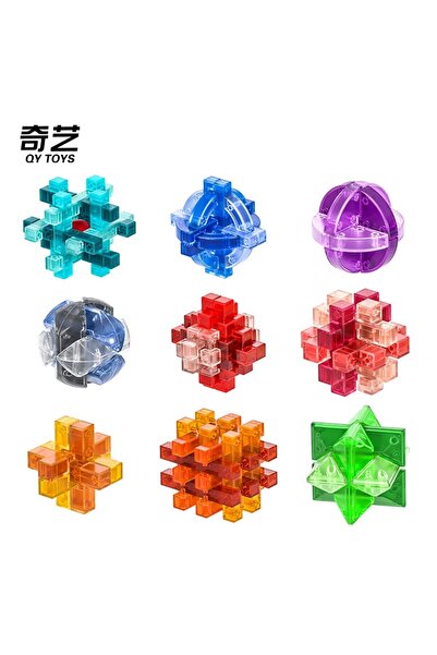 QY TOYS Set 9 Puzzle-uri Kong Ming Lock (Ediție Deluxe)