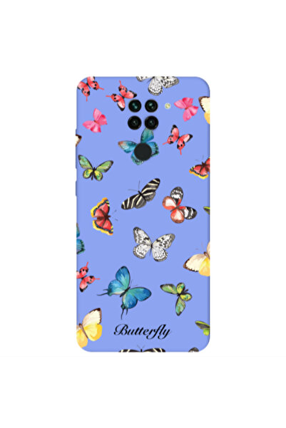 Other Xiaomi Redmi Note 9 Mixed Butterflys Light Purple Colored Silicone TPU ...