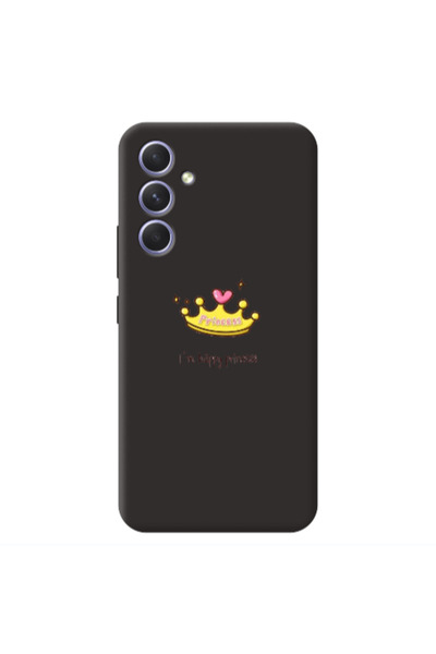 Other Samsung A35 Happy princess Black Colored Silicone TPU Θήκη