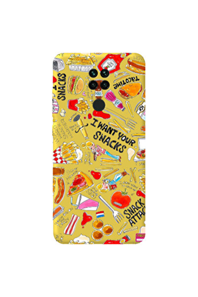 Other Xiaomi Redmi Note 9 Snack attack Yellow Colored Silicone TPU Θήκη