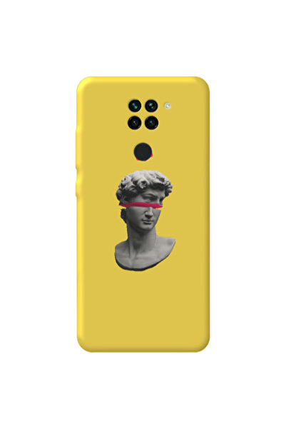 Other Xiaomi Redmi Note 9 Half statue Yellow Colored Silicone TPU Θήκη
