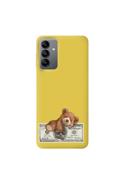 Other Samsung A04S Money Style Yellow Colored Silicone TPU Θήκη