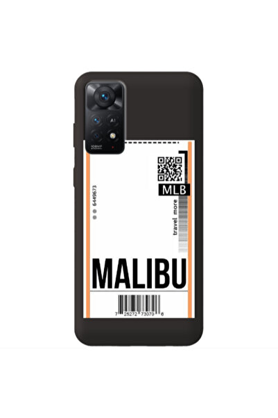 Other Xiaomi Redmi Note 11 4G Malibu Travel More Black Colored Silicone TPU Θήκη