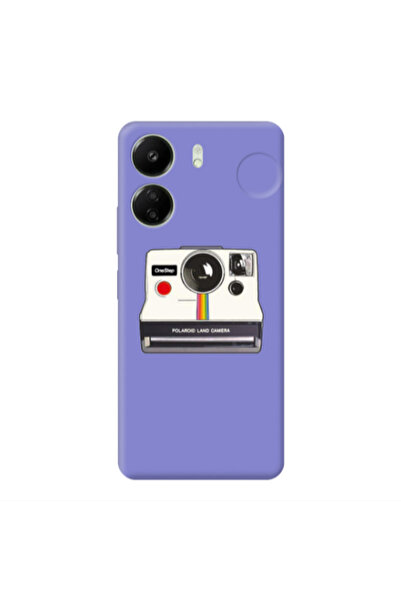 Other Xiaomi Redmi 13C Polaroid land camera Purple Colored Silicone TPU Θήκη