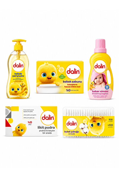 Dalin Yenidoğan Bebek Bakım ve Çamaşır Seti - 1200 ml Yumuşatıcı + 700 ml Şam...