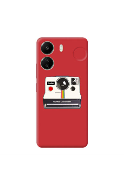 Other Xiaomi Redmi 13C Polaroid land camera Red Colored Silicone TPU Θήκη