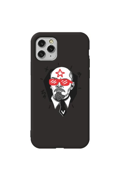 Other Apple iPhone 11 Pro Max Stars and glasses Black Colored Silicone TPU Θήκη