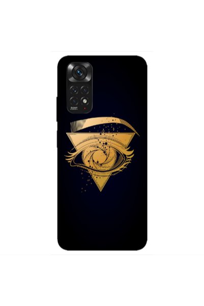 Other Xiaomi Redmi Note 11S NFC Triangular gold eye Transparent Silicone TPU ...
