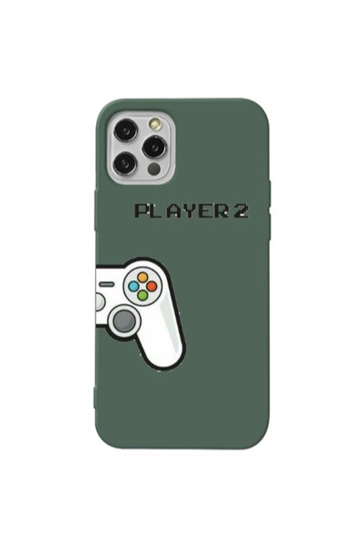 Other Apple iPhone 12 Pro Player 2 Dark Green Colored Silicone TPU Θήκη