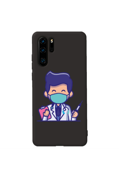 Other Huawei P30 Pro Specialist Doctor Black Colored Silicone TPU Θήκη