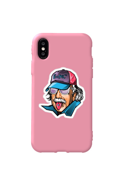 Other Apple iPhone Xs Max Einstein Pink Colored Silicone TPU Θήκη