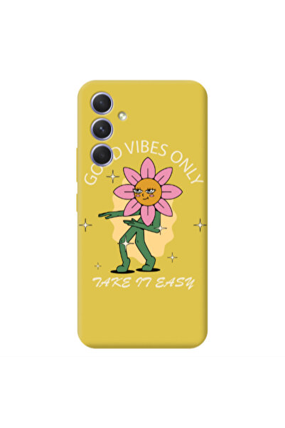 Other Samsung A26 Good Vibes Only Yellow Colored Silicone TPU Θήκη