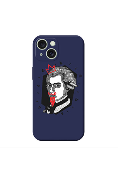 Other Apple iPhone 15 Plus Bearded Dark blue Colored Silicone TPU Θήκη