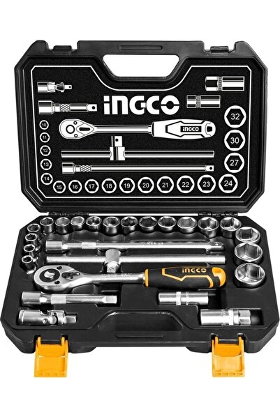 Genel Markalar Ingco HKTS12251 Endüstriyel 25 Parça 1/2'' Lokma Seti 10-32MM