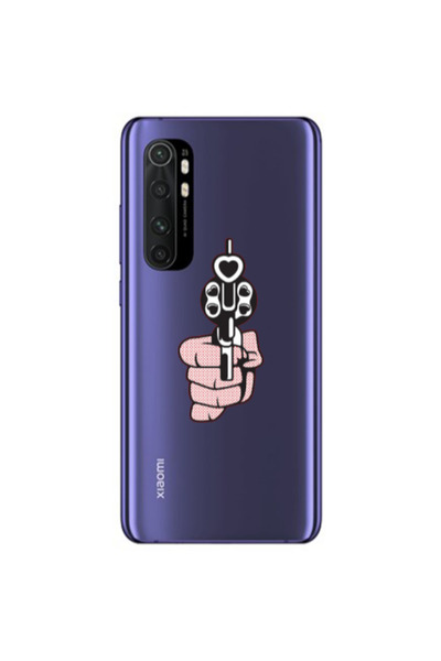Other Xiaomi Mi Note 10 Lite Heart gun Transparent Silicone TPU Θήκη