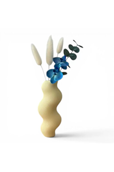 TIGEA Accessories Διακοσμητική κρέμα βάζου 3D σε σκανδιναβικό στυλ με κυματισ...