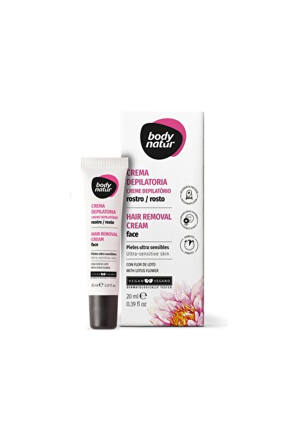 Body Natur Cremă depilatoare pentru corp și față, Bodynatur, 20 ml