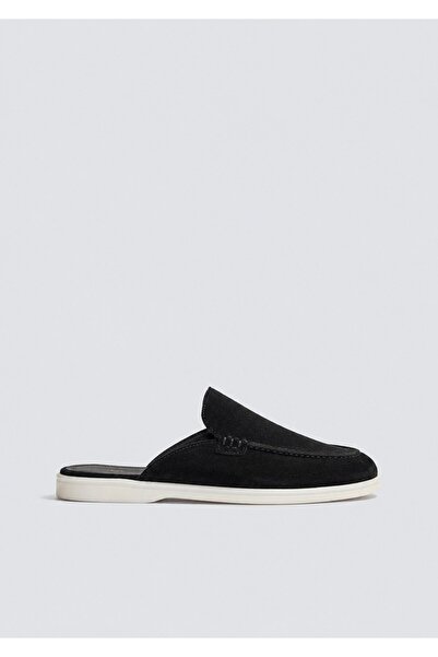 Antioch Black Thick Soled 100% Suede Sabo
