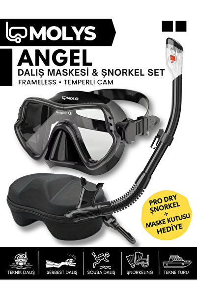 MOLYS ANGEL DALIŞ MASKESİ + ANTI FOG (BUĞU ÖNLEYİCİ FİLM) + PRO FULL DRY TAM ...