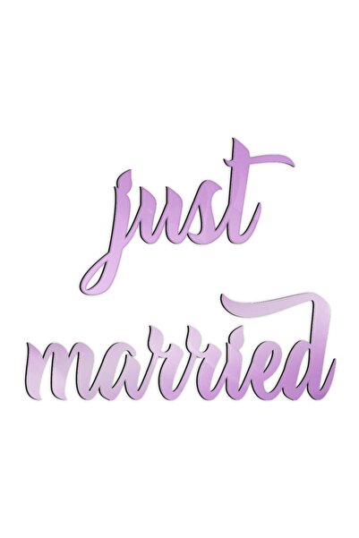 Decoratiuni Dulci Topper decor lateral Just Married - Roz oglinda