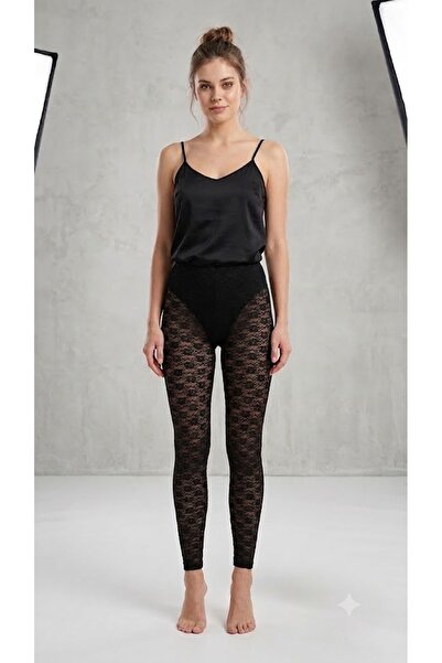 Altınay 5 Pieces Women's Lace Lycra Long Tights