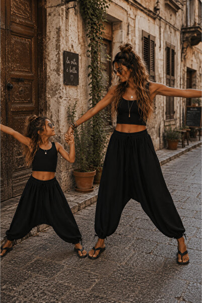 NA ADDESIGN Boho Drift Mother & Daughter Low Network Ayrobin Baggy Pants (Mus...