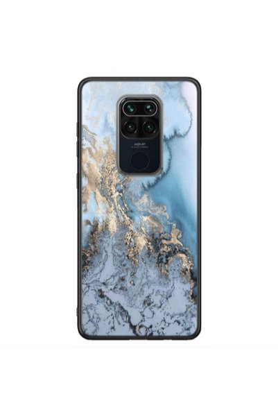 Other Xiaomi Redmi Note 9 Marble Gold Design Black Glossy Θήκη