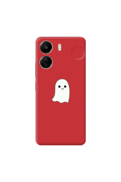 Other Xiaomi Redmi 13C Ghost Red Colored Silicone TPU Θήκη