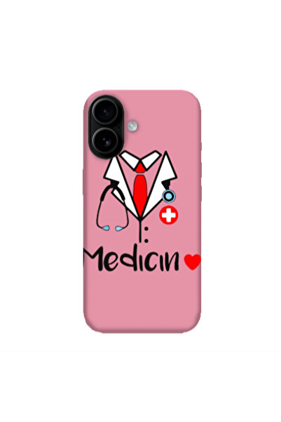 Other Apple Iphone 16 Medicin Pink Colored Silicone TPU Θήκη