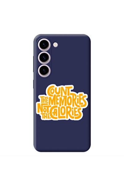 Other Samsung S23 Count the memories not the calories Dark Grey Colored Silic...