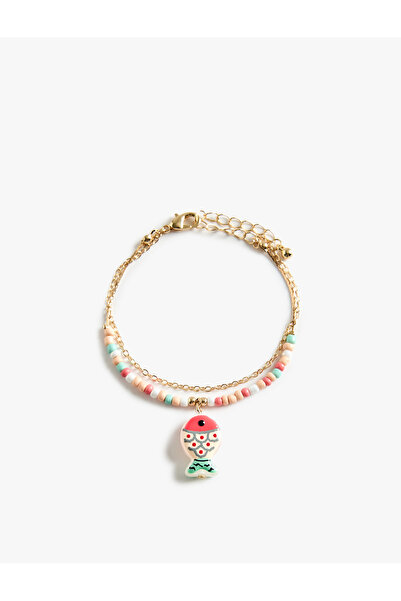 Koton Multicolor Beaded Fish Charm Bracelet