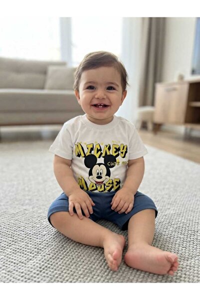 krm kerem bebe طقم صيفي من القطن المزخرف للأطفال الأولاد