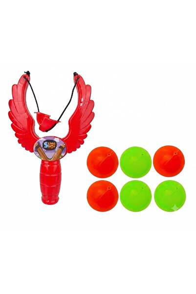 Slingshot Wing-Design Toy Set with 6 Bouncy Balls 12 piece