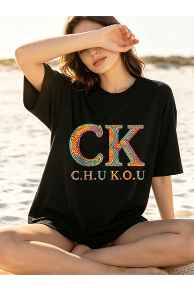 Fleck قمصان تي شيرت كاجوال للرجال ملونة مطبوعة بتصميم CK C H U K O U قمصان مخصصة