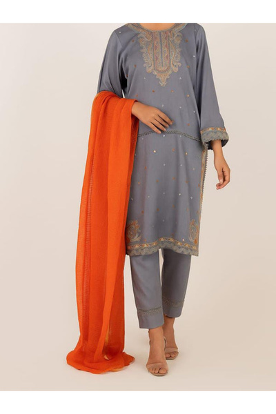 6TEEN 3 Pc Embroidered Lawn Suit