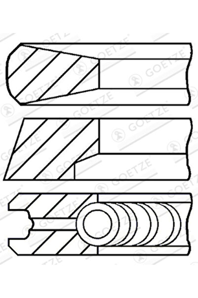GOETZE Inele de Piston (132mm (std) 2 5-8-3) Mercedes Actros MP4 / MP5 Antos ...