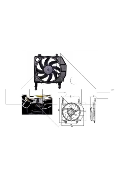 NRF Ventilator Radiator FORD COURIER pick-up/FIESTA 4