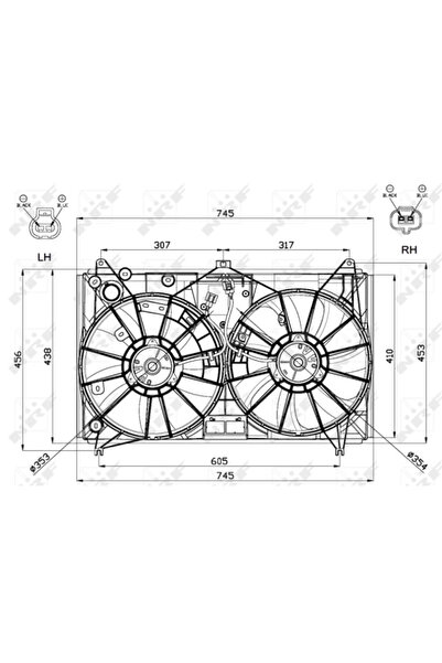 NRF Ventilator Radiator LEXUS GS/LS 47581