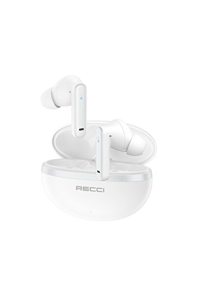 Recci REP-W88 Ασύρματα Ενδοωτικά Ακουστικά Bluetooth με Θήκη Φόρτισης (Λευκό)