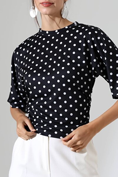 Sabr Women's Micro Digital Polka Dot Blouse