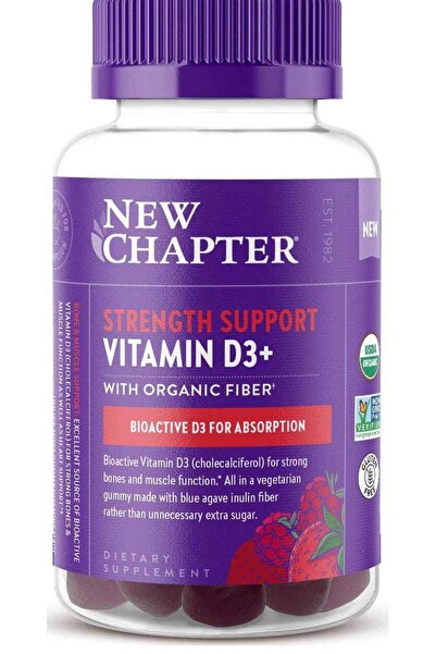 New Chapter Strength Support Vit D3+ - 60 Gummies