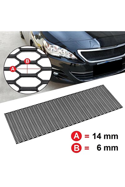 OEM Спортен тунинг грил тип пчелна пита 120 x 40 см (шестоъгълник 14 x 6 мм)