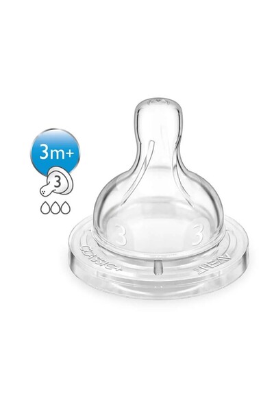 Philips Avent Θηλές σιλικόνης με 3 τρύπες (2 τεμάχια)